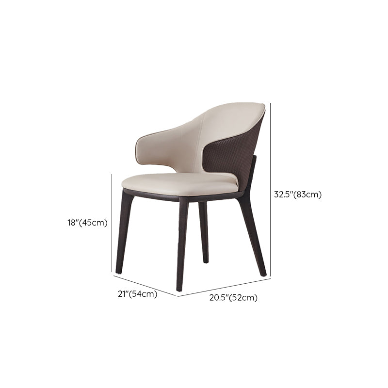 Industrial Upholstered Dining Chair Armless Dining Room Chair