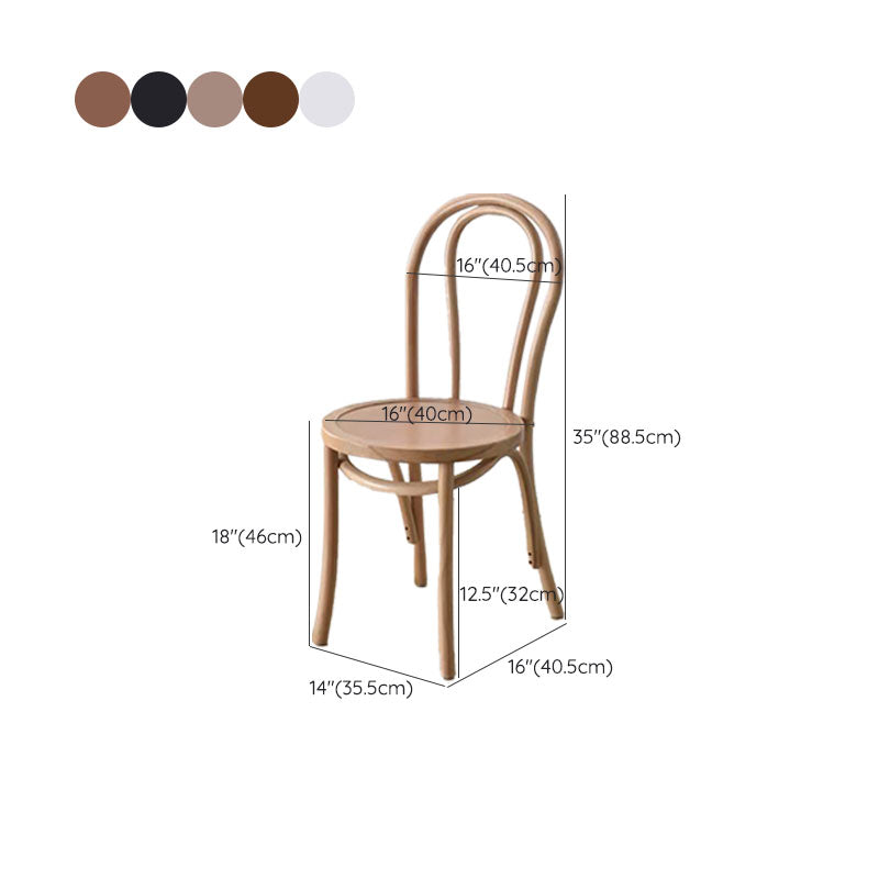 Industrial Kitchen Dining Chairs Solid Wood Windsor Back Side Chair