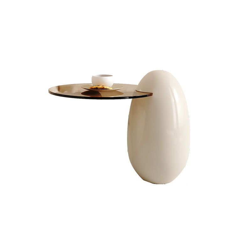 Wooden Coffee Table Round Nesting Coffee Table Set for Living Room