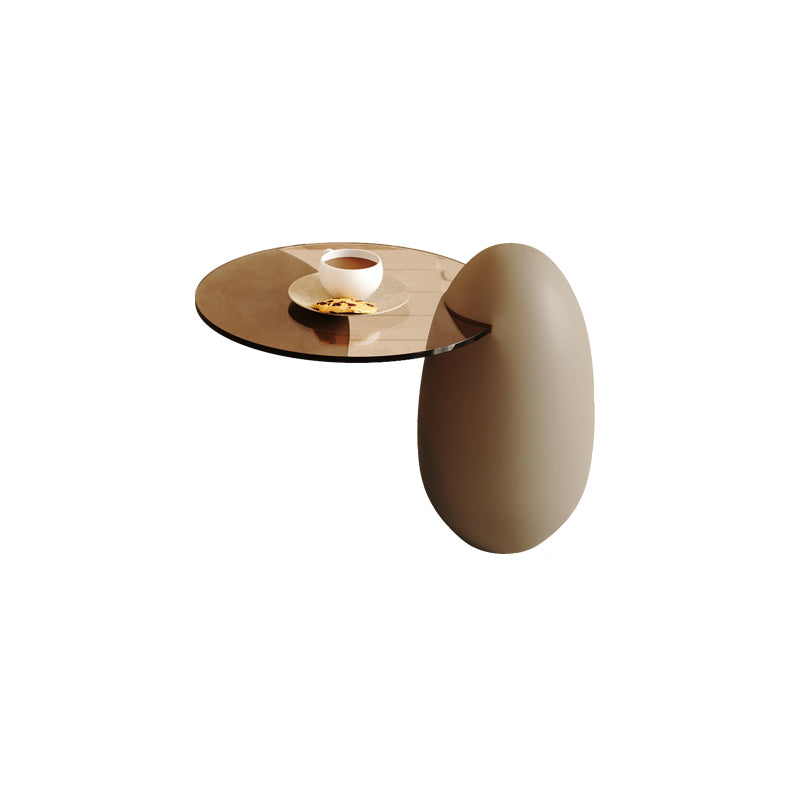 Wooden Coffee Table Round Nesting Coffee Table Set for Living Room