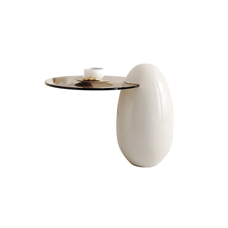 Wooden Coffee Table Round Nesting Coffee Table Set for Living Room