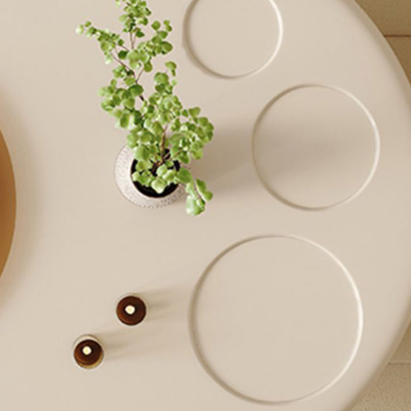 Wooden Coffee Table Round Nesting Coffee Table Set for Living Room