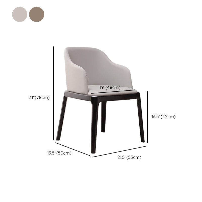 Modern Style Parsons Chairs Faux Leather Dining Chair for Dining Room