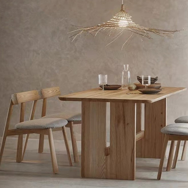 Modern Style Dining Furniture 1/2/3/4/5 Pcs Solid Wood Dining Set with Rectangle Table
