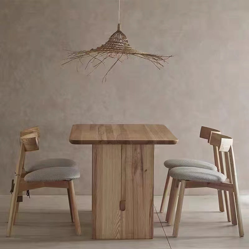 Modern Style Dining Furniture 1/2/3/4/5 Pcs Solid Wood Dining Set with Rectangle Table