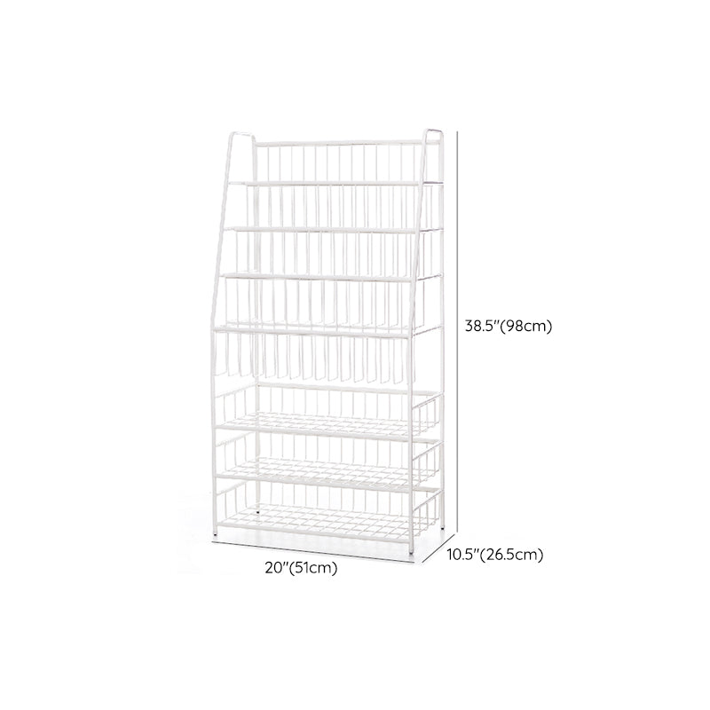 Contemporary Metal Book Display Closed Back Freestanding Bookcase