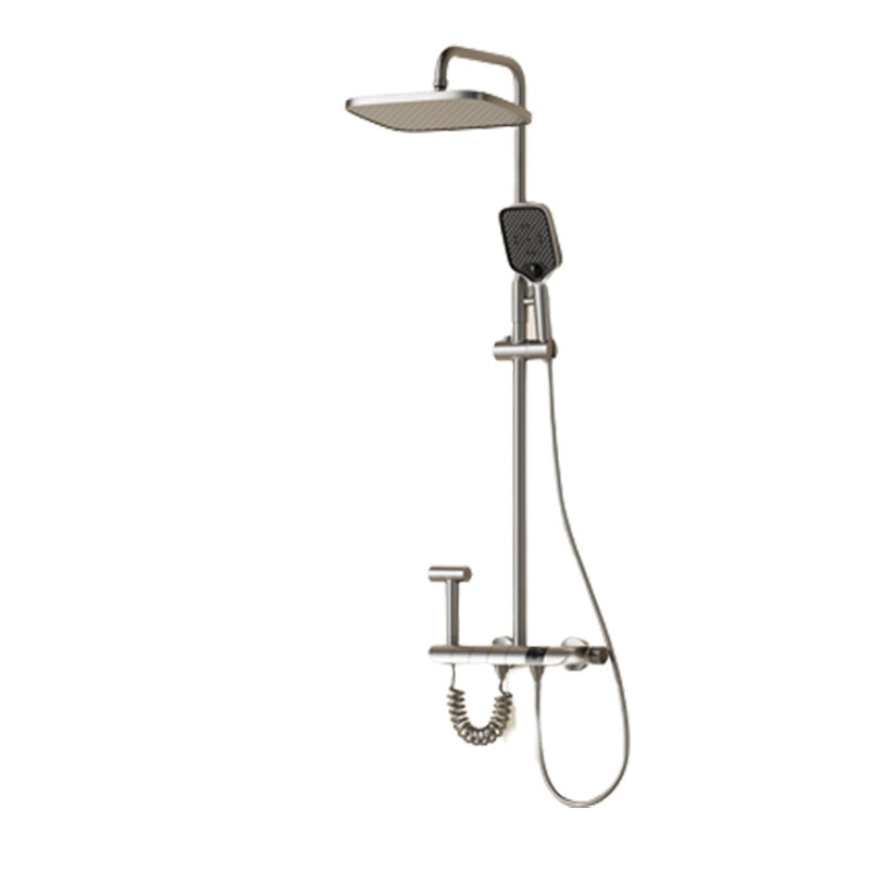 Shower Combo Solid Color Slide Bar Included Bath Tub and Shower Head Set