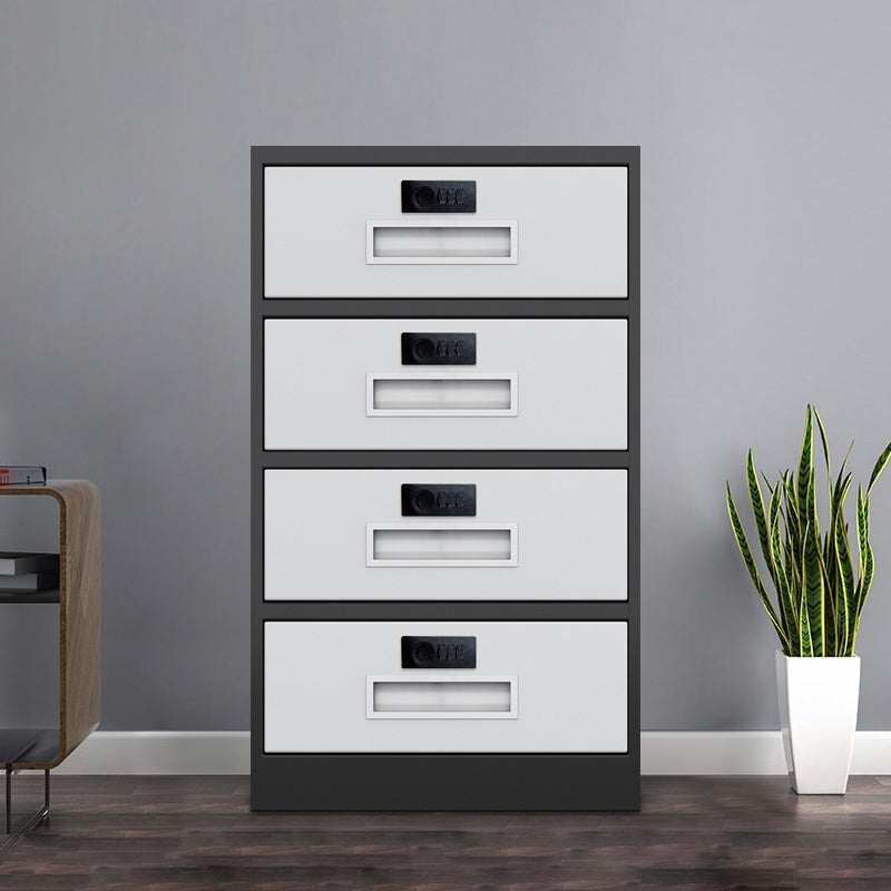 Industrial Metal Cabinet Vertical File Cabinet with Drawers and Storage