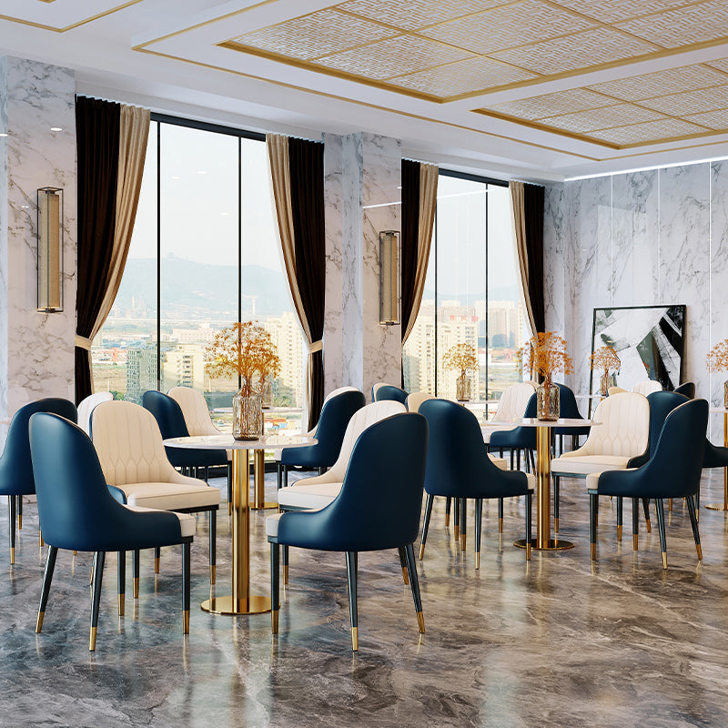Glam Style Dinette Table Set 1/2/5 Pcs Round Dining Set for Home