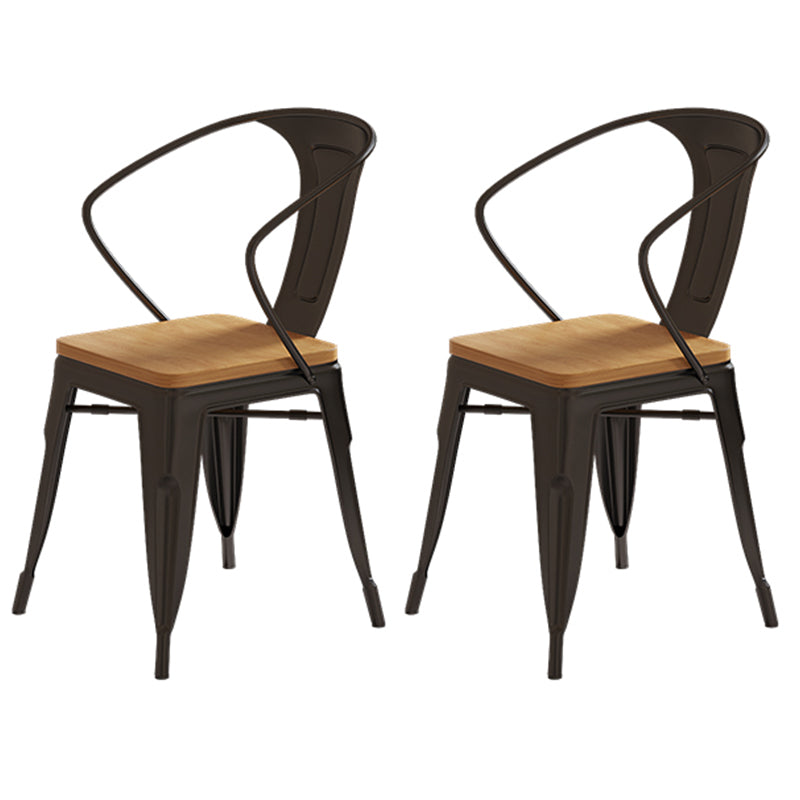 Industrial Wood Dining Table Set 1/2/5 Pieces with Metal Base Kitchen Furniture Set