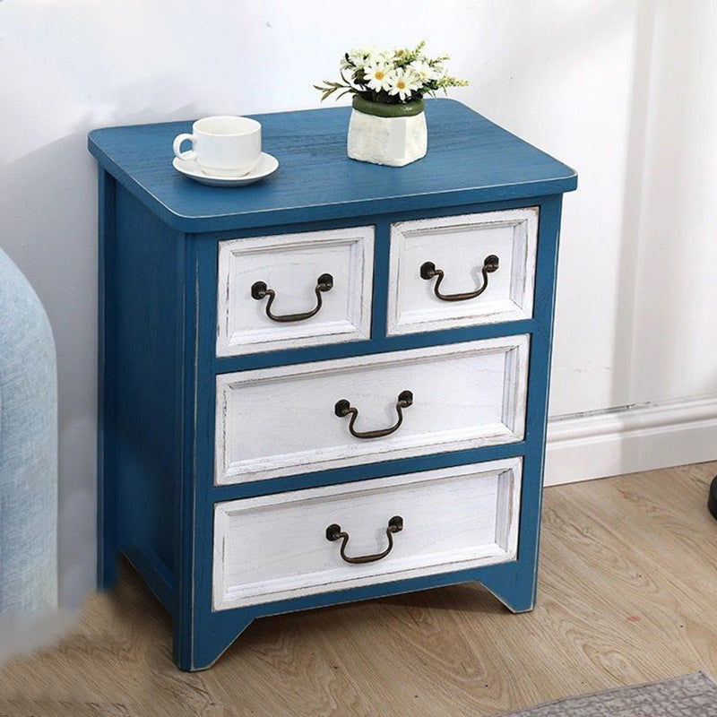 Coastal Storage Chest Dresser Solid Wood Dresser , 13.65 Inch Width