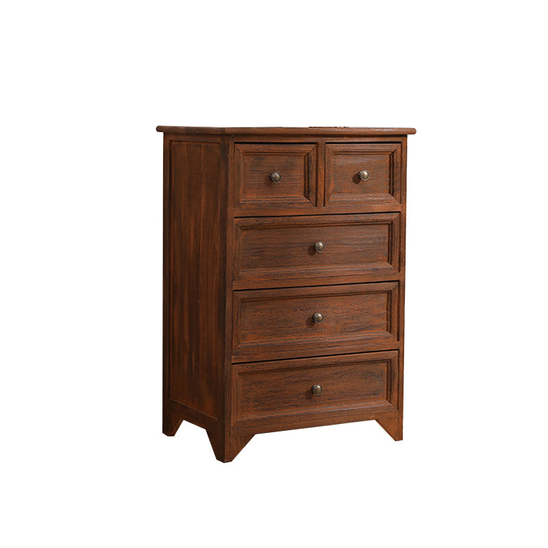 Coastal Storage Chest Dresser Solid Wood Dresser , 13.65 Inch Width