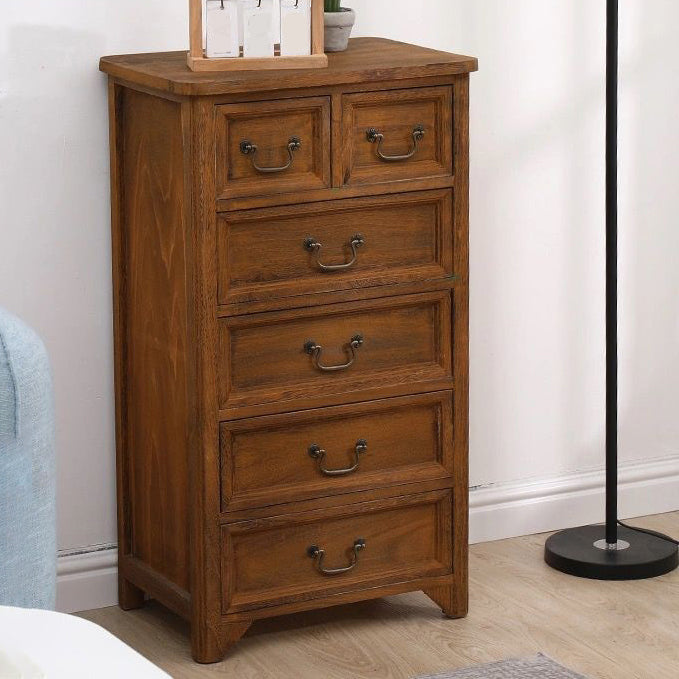 Coastal Storage Chest Dresser Solid Wood Dresser , 13.65 Inch Width