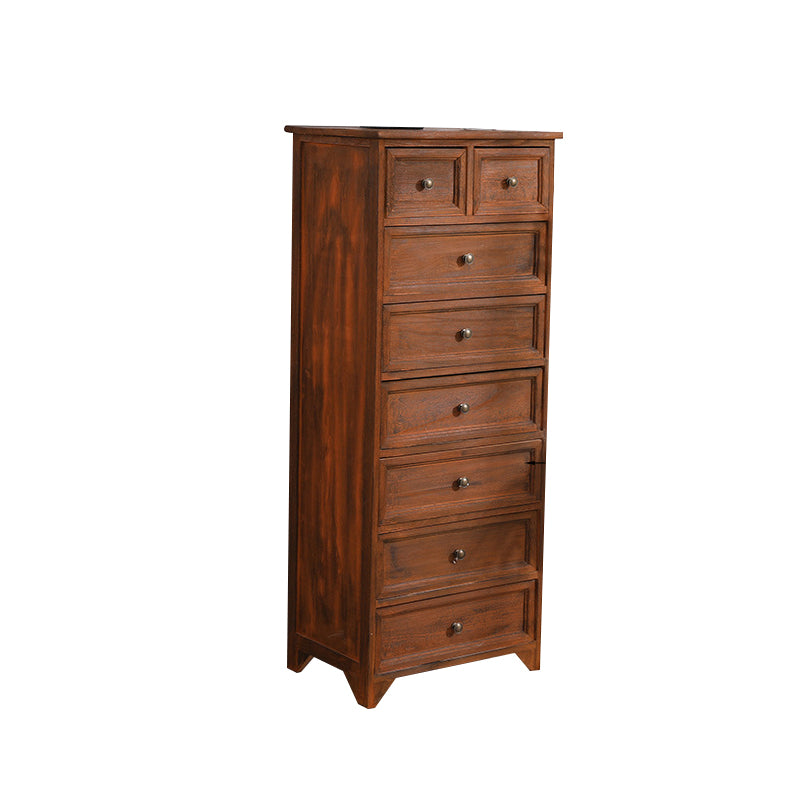 Coastal Storage Chest Dresser Solid Wood Dresser , 13.65 Inch Width