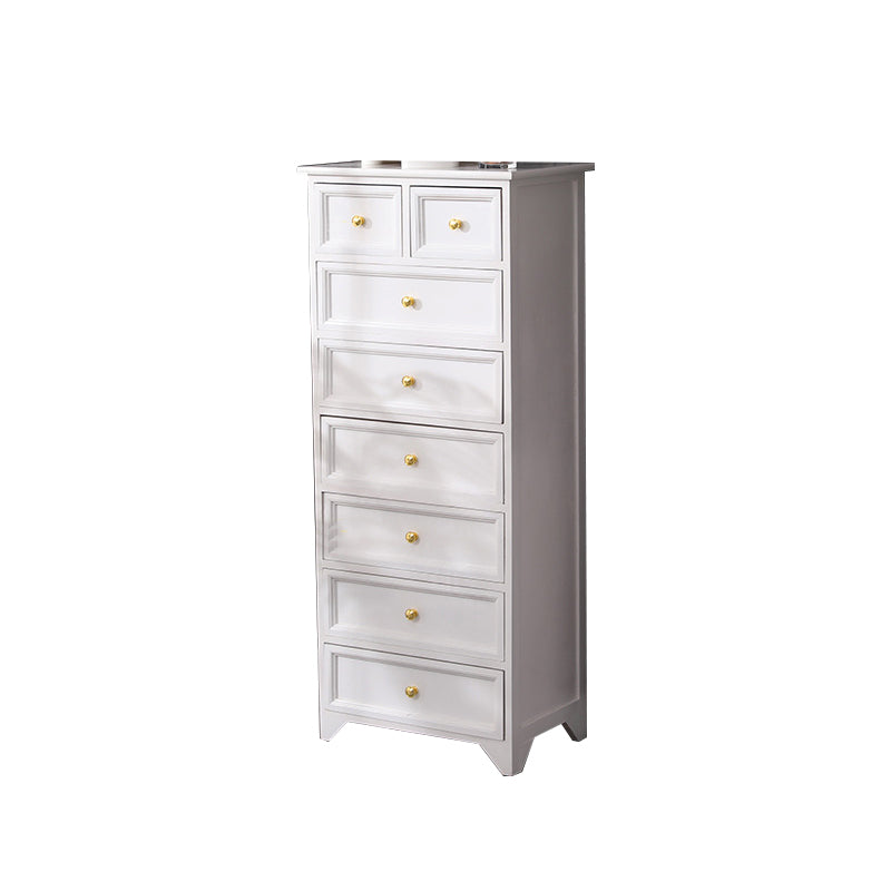 Coastal Storage Chest Dresser Solid Wood Dresser , 13.65 Inch Width