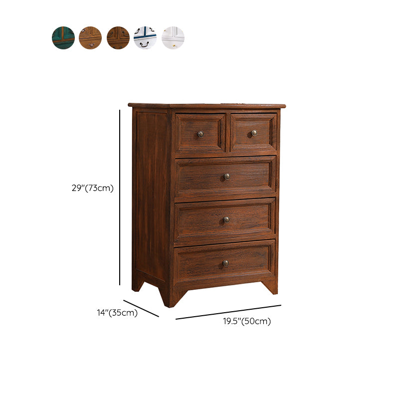 Coastal Storage Chest Dresser Solid Wood Dresser , 13.65 Inch Width