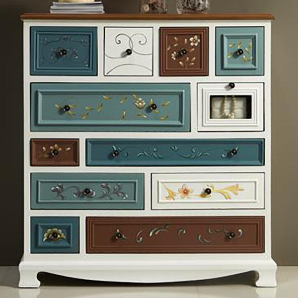 Coastal Dresser Solid Wood Storage Chest Dresser with Multi Drawers