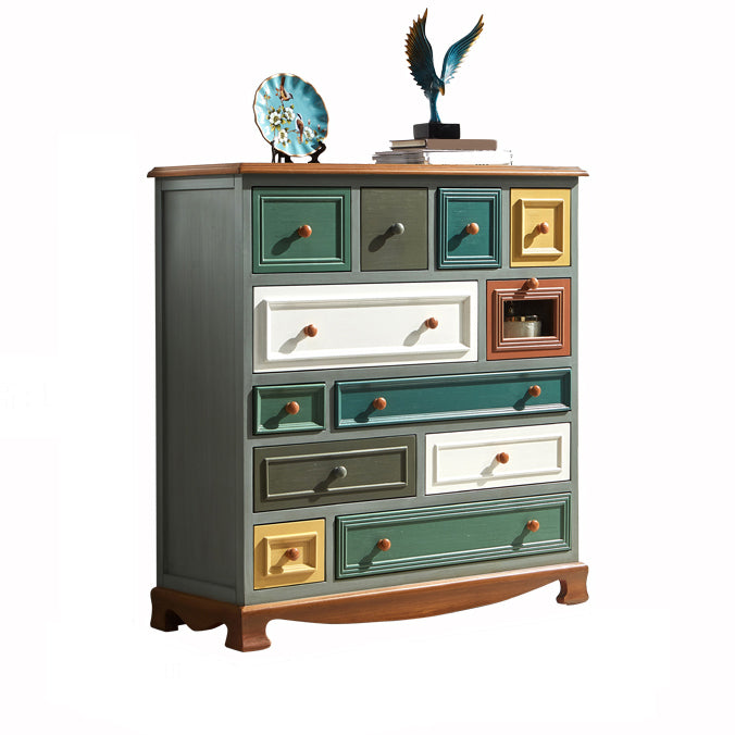 Coastal Dresser Solid Wood Storage Chest Dresser with Multi Drawers