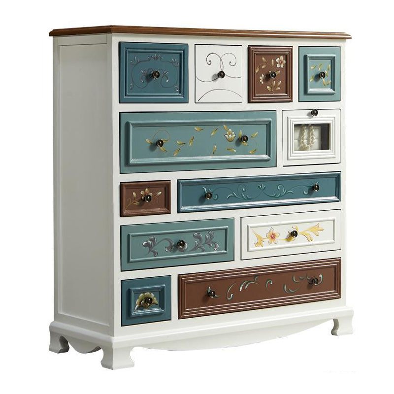 Coastal Dresser Solid Wood Storage Chest Dresser with Multi Drawers