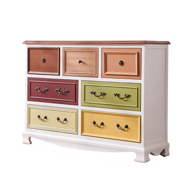 Coastal Dresser Solid Wood Storage Chest Dresser with Multi Drawers
