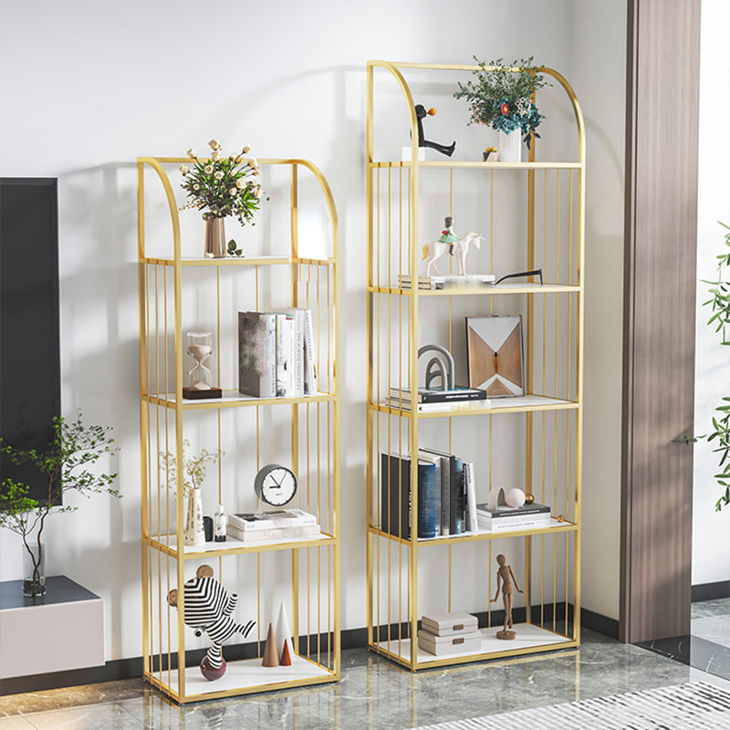 Standard Open Back Bookshelf Etagere Contemporary Metal Bookcase