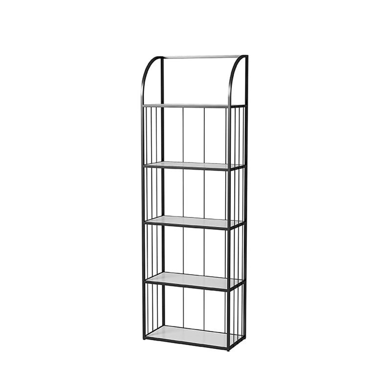 Standard Open Back Bookshelf Etagere Contemporary Metal Bookcase