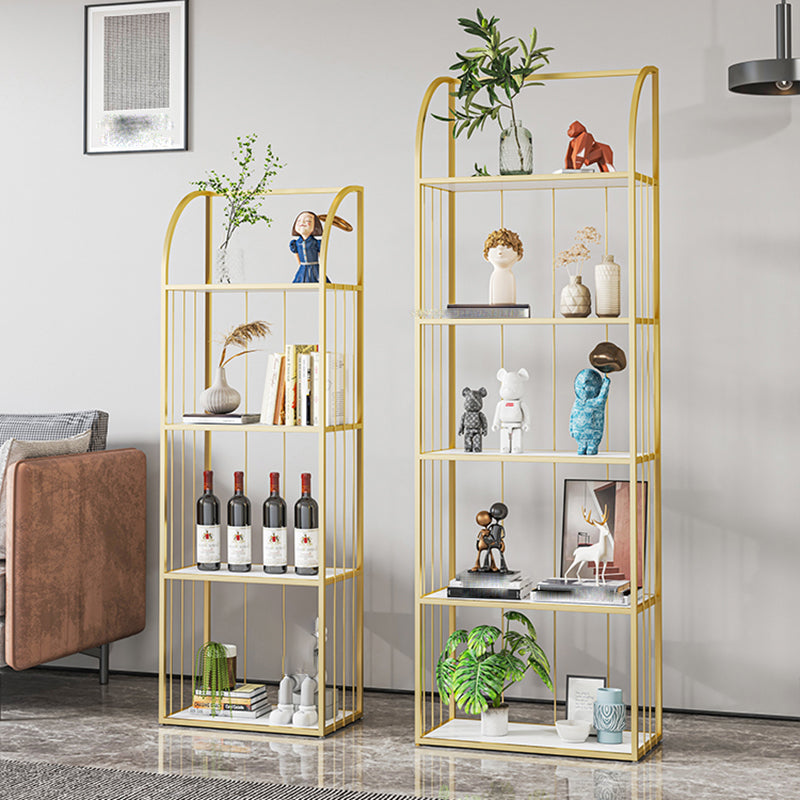 Standard Open Back Bookshelf Etagere Contemporary Metal Bookcase