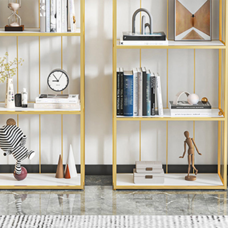 Standard Open Back Bookshelf Etagere Contemporary Metal Bookcase