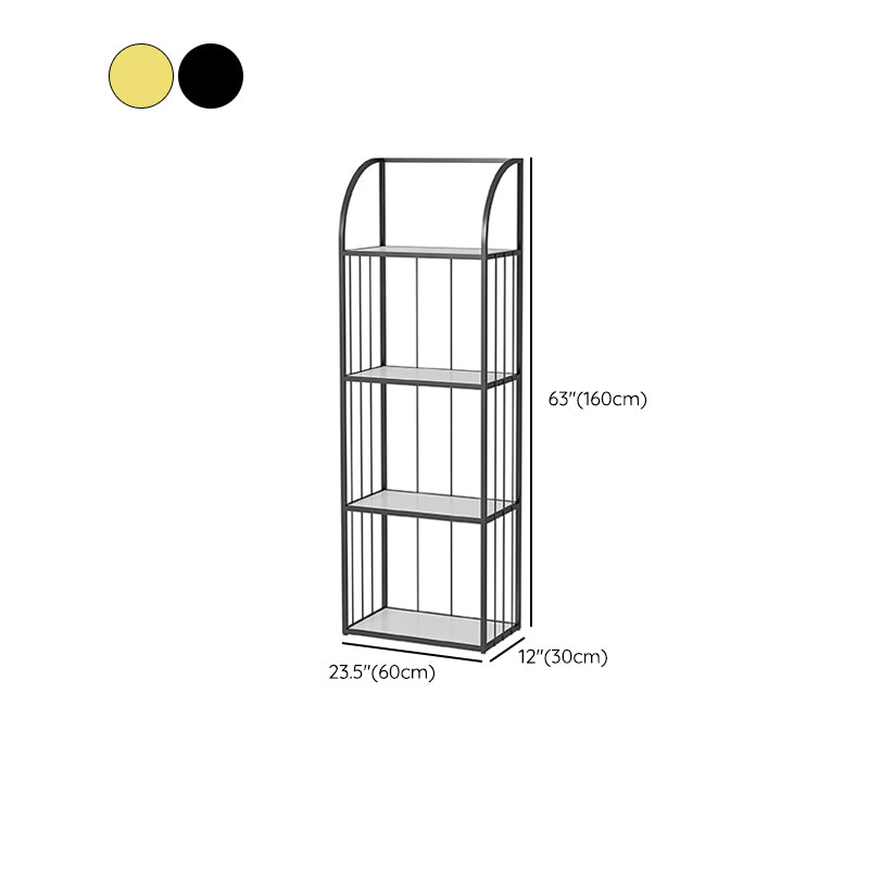 Standard Open Back Bookshelf Etagere Contemporary Metal Bookcase