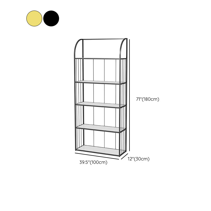 Standard Open Back Bookshelf Etagere Contemporary Metal Bookcase