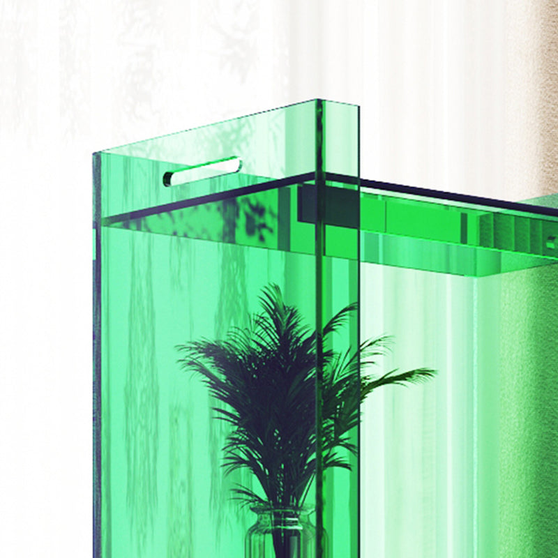 Contemporary Closed Back Bookshelf Acrylic Vertical Bookcase with Shelves