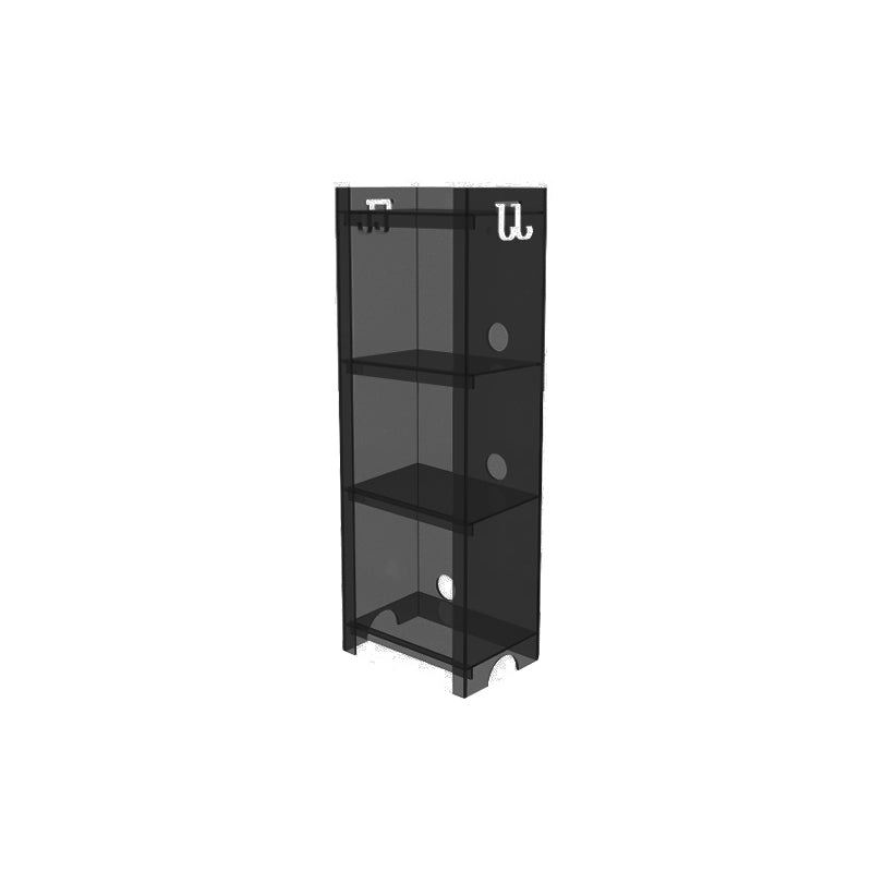 Contemporary Closed Back Bookshelf Acrylic Vertical Bookcase with Shelves