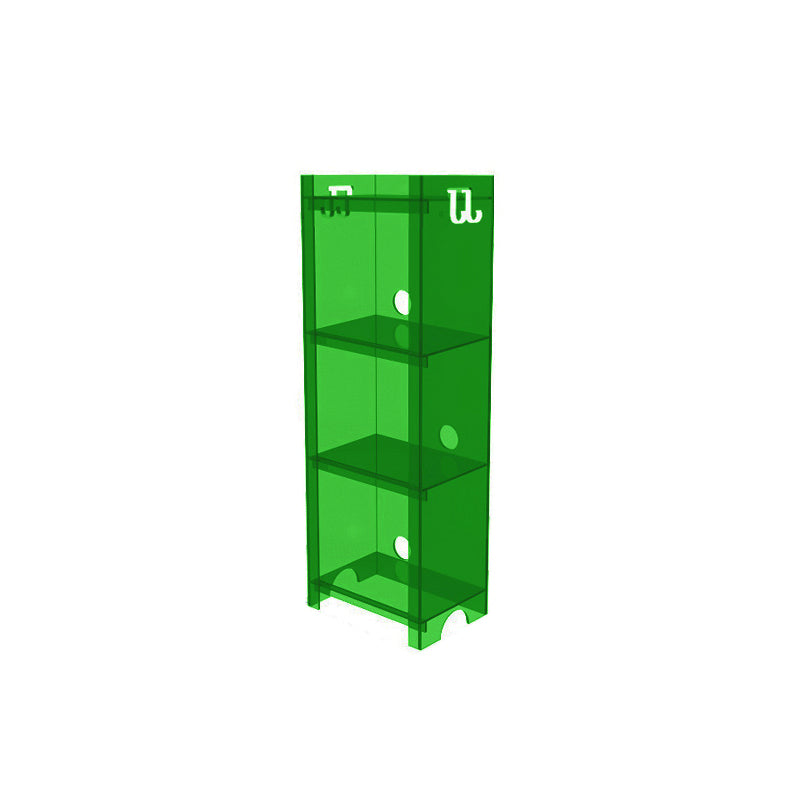 Contemporary Closed Back Bookshelf Acrylic Vertical Bookcase with Shelves