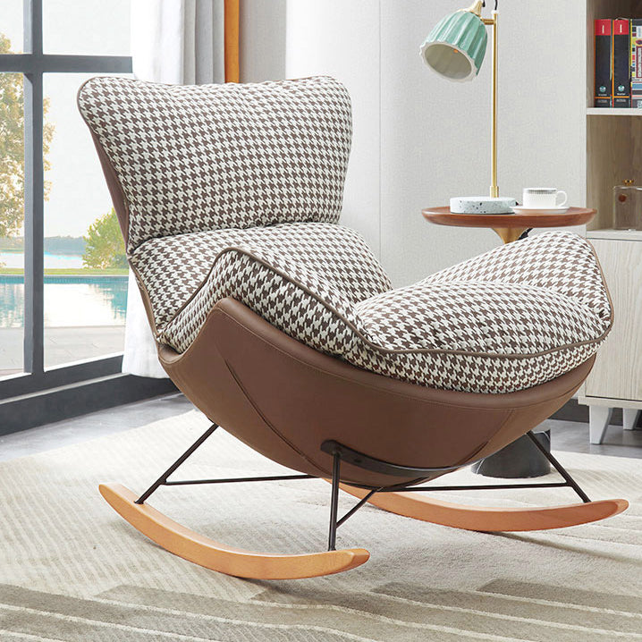 Light Luxury Style Single Leisure Chaise Rocking Chair Lounge Lazy Chair