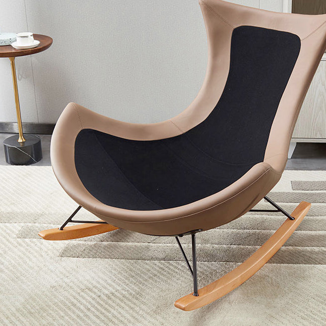 Light Luxury Style Single Leisure Chaise Rocking Chair Lounge Lazy Chair