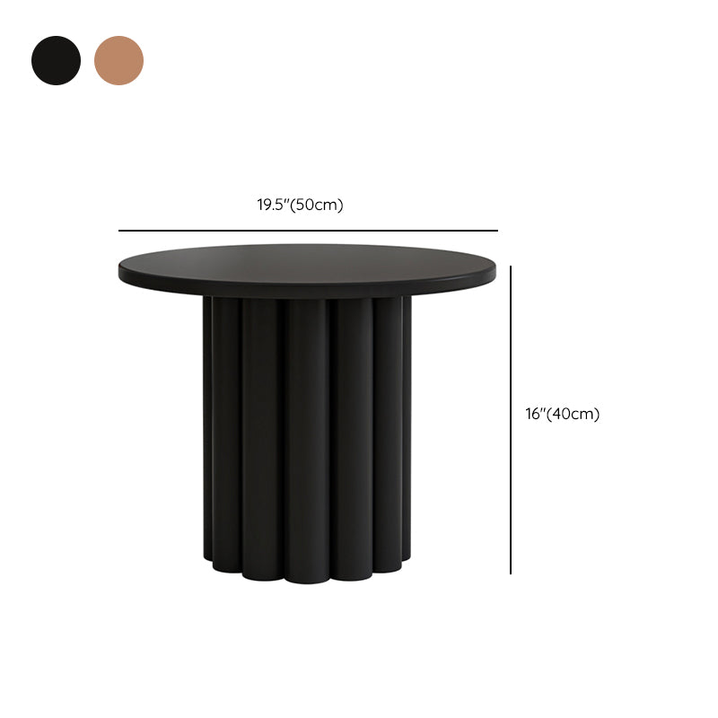 Modern Coffee Table Wooden Round Nesting Coffee Table Set with Pedestal Legs