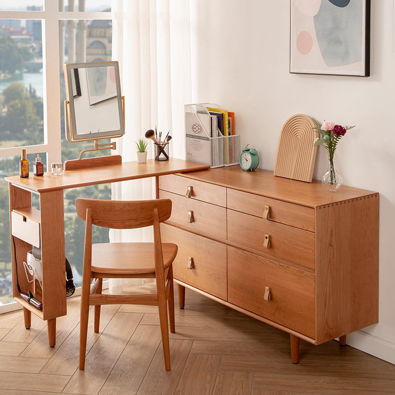 Modern Dressing Table Cherry Bedroom Lighted Mirror Standing Make-up Vanity