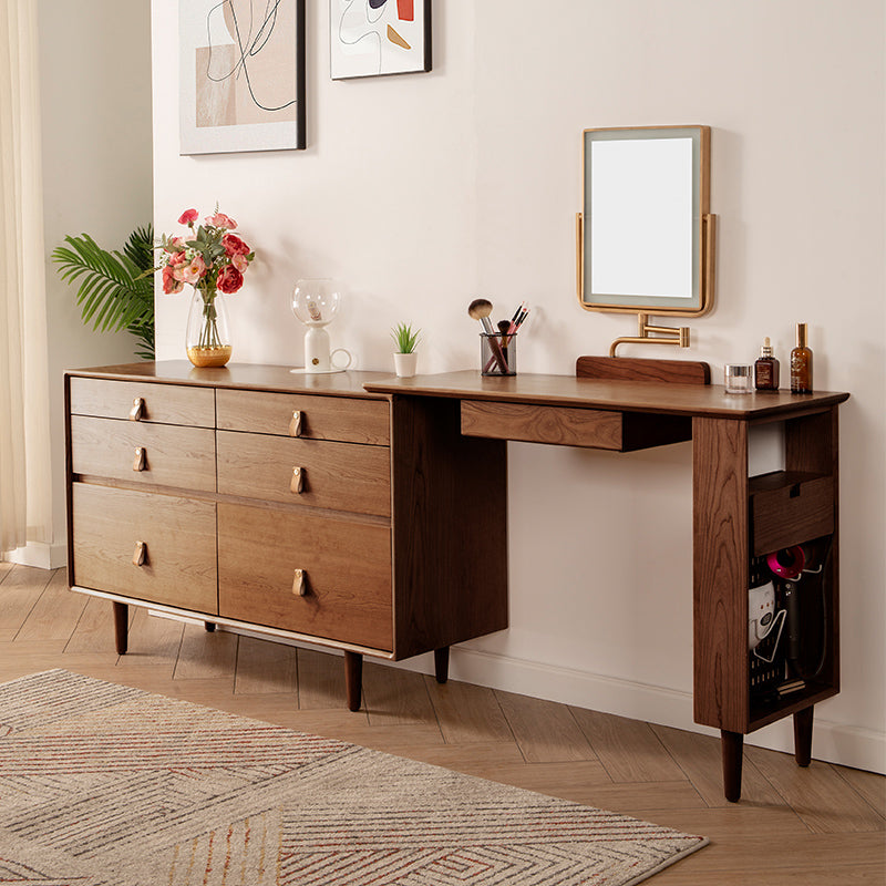 Modern Dressing Table Cherry Bedroom Lighted Mirror Standing Make-up Vanity