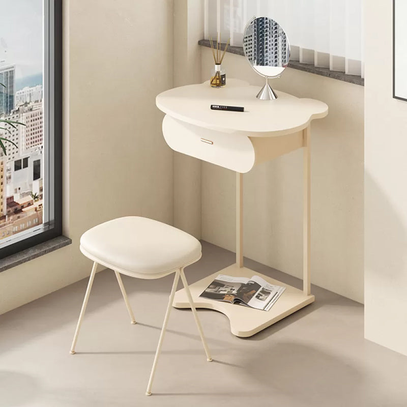 Modern Bedroom Metallic Makeup Vanity With a Drawer Makeup Vanity Set
