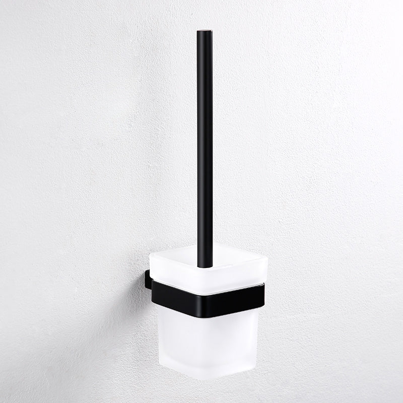Traditional Bathroom Accessories Hardware Set in Black Metal