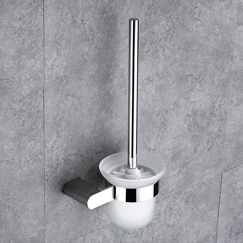 Contemporary Bathroom Accessories Hardware Set in Silver with Soap Dish