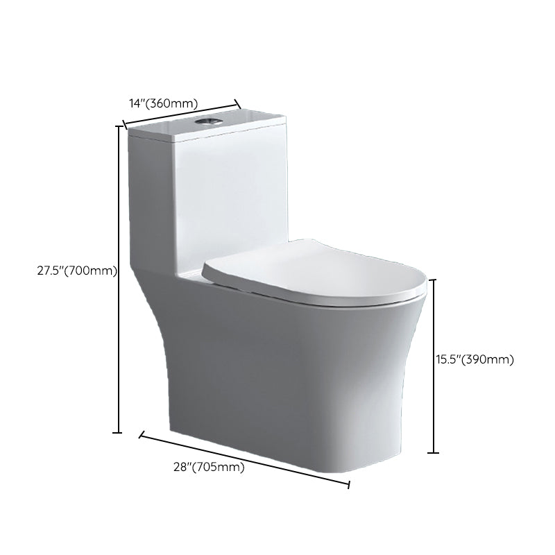 Modern Floor Mounted Toilet Slow Close Seat Included Toilet Bowl for Bathroom