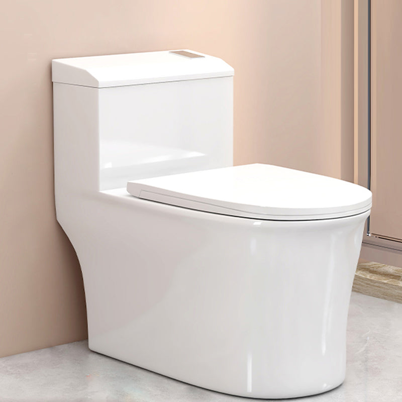 Modern Floor Mounted Toilet White Slow Close Seat Included Toilet Bowl for Washroom