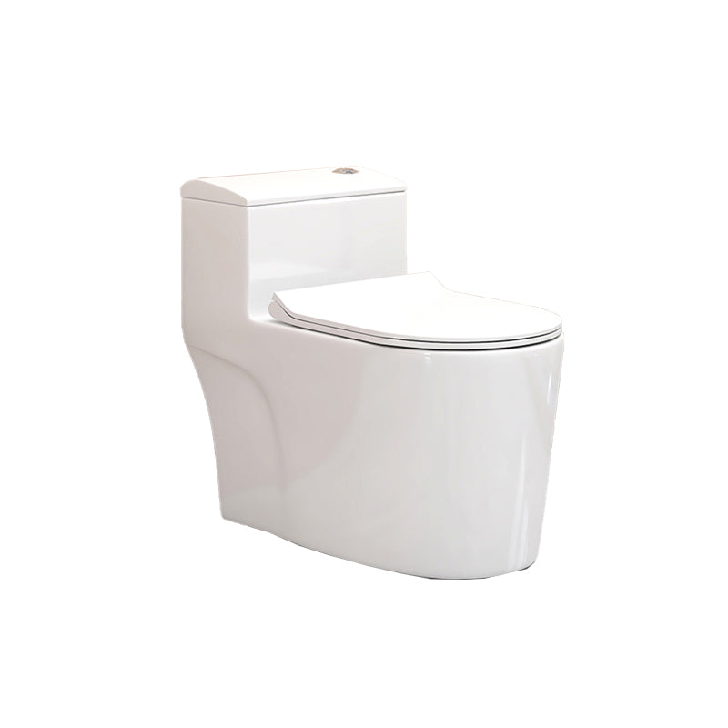 Modern Floor Mounted Toilet White Slow Close Seat Included Toilet Bowl for Washroom