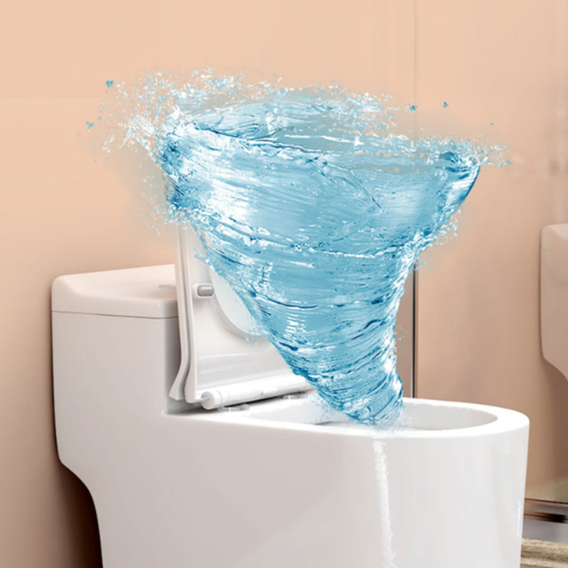 Modern Floor Mounted Toilet White Slow Close Seat Included Toilet Bowl for Washroom