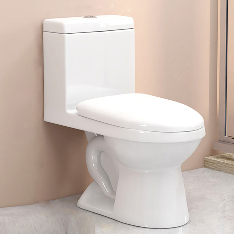 Modern Floor Mounted Toilet White Slow Close Seat Included Toilet Bowl for Washroom