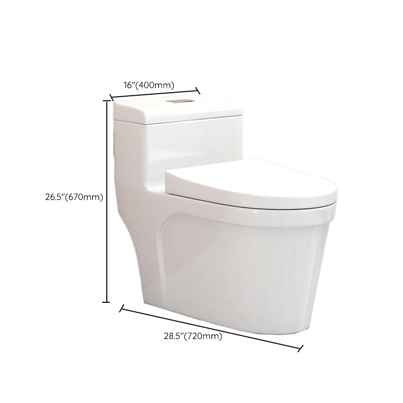 Modern Floor Mounted Toilet White Slow Close Seat Included Toilet Bowl for Washroom