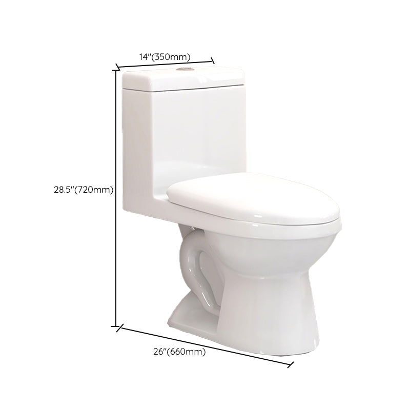 Modern Floor Mounted Toilet White Slow Close Seat Included Toilet Bowl for Washroom