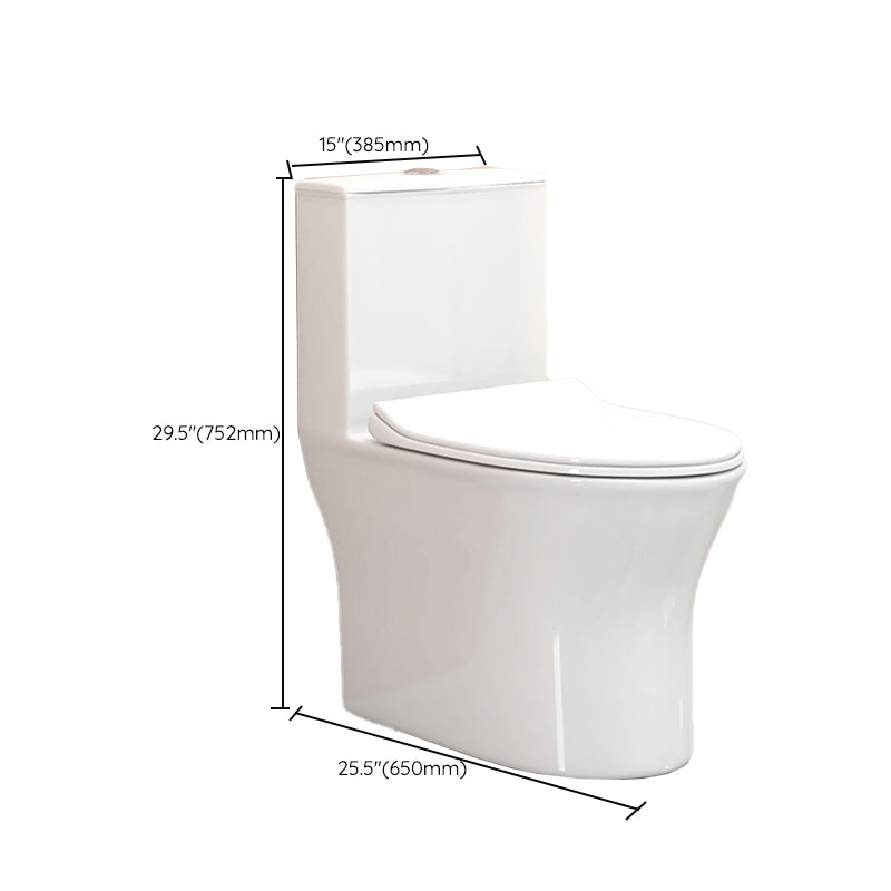 Modern Floor Mounted Toilet White Slow Close Seat Included Toilet Bowl for Washroom