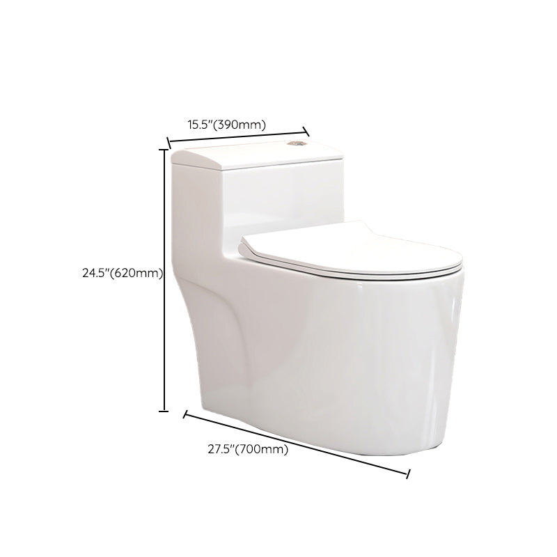 Modern Floor Mounted Toilet White Slow Close Seat Included Toilet Bowl for Washroom